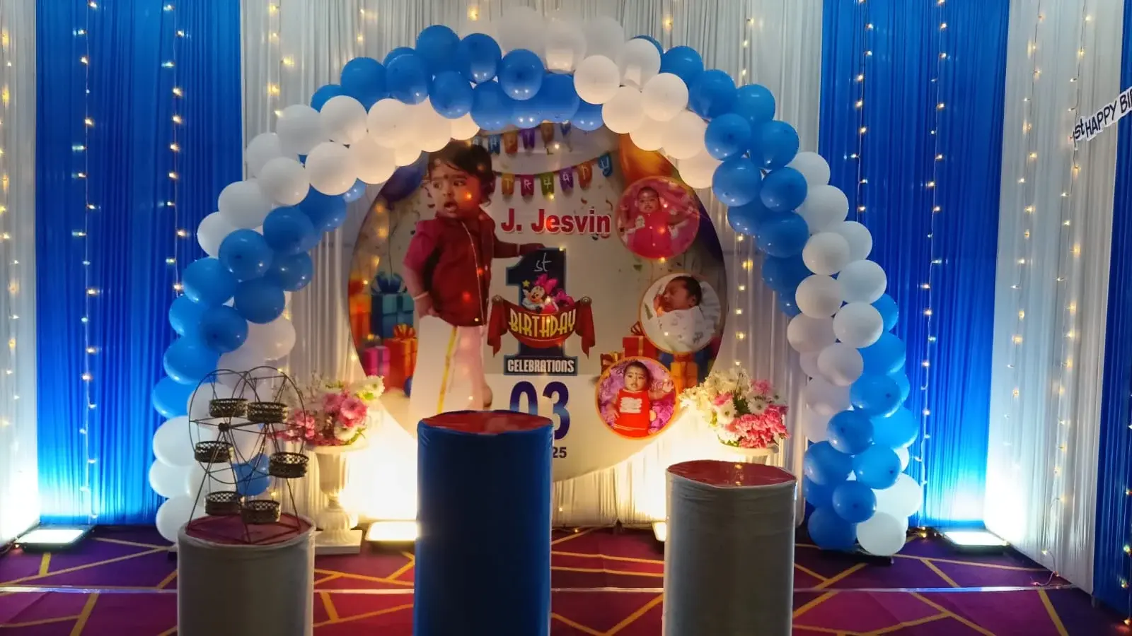 Birthday stage decoration